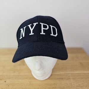 Official NYPD Baseball Hat Navy Blue One Size White Lettering Mens Unisex Womens